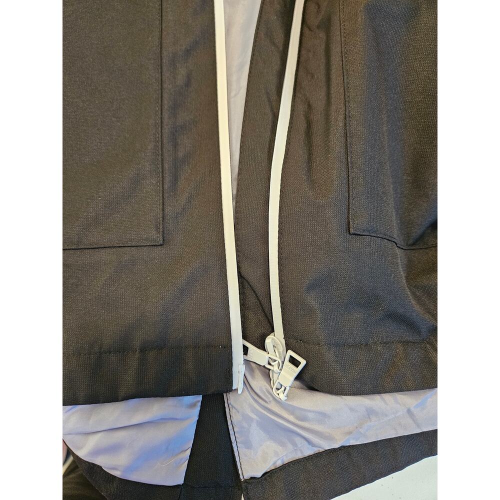 Nuage Women’s Medium Black Hooded Rain Jacket Waterproof Long Coat M - Picture 8 of 10